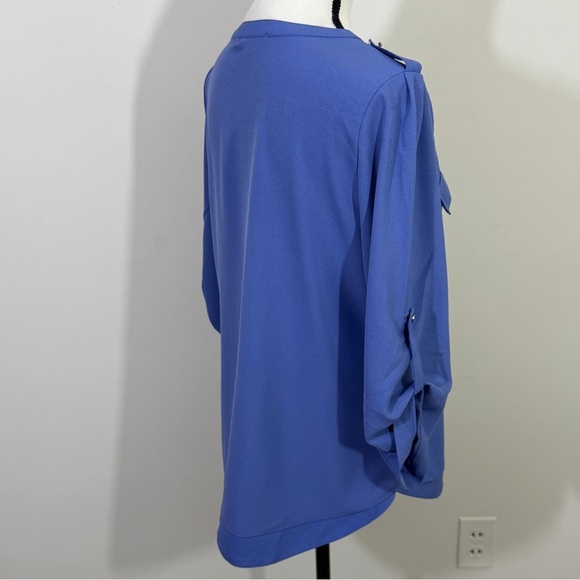 41 Hawthorn Royal Blue Button-Up Blouse sz m - Picture 4 of 12